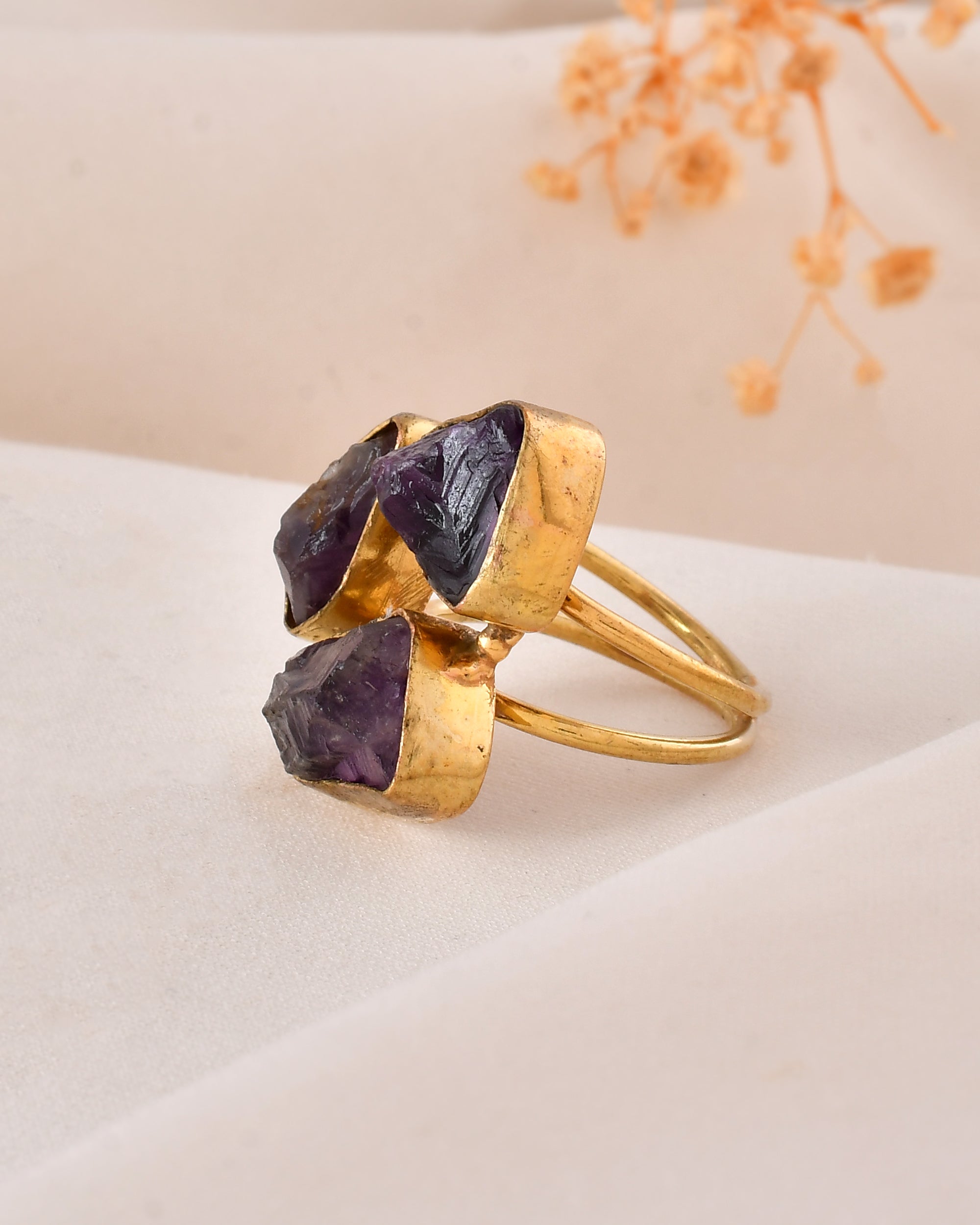 Royal Amethyst Statement Ring