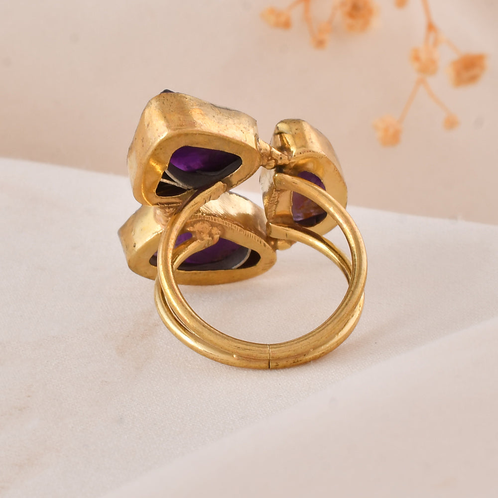 Royal Amethyst Statement Ring