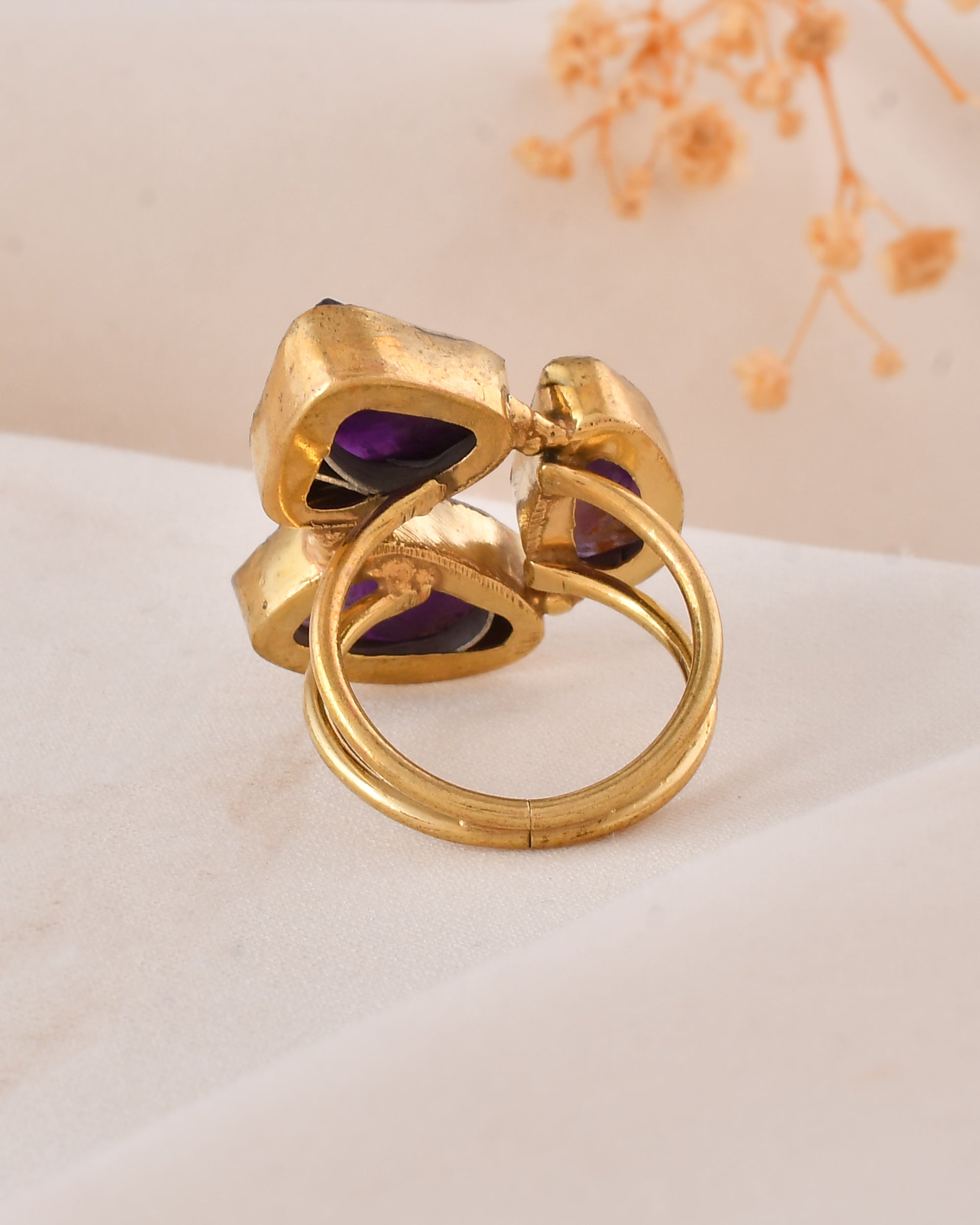 Royal Amethyst Statement Ring
