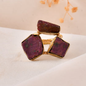 Majestic Ruby Dandiya Statement Ring