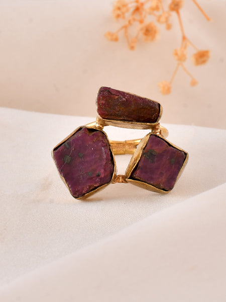 Majestic Ruby Dandiya Statement Ring