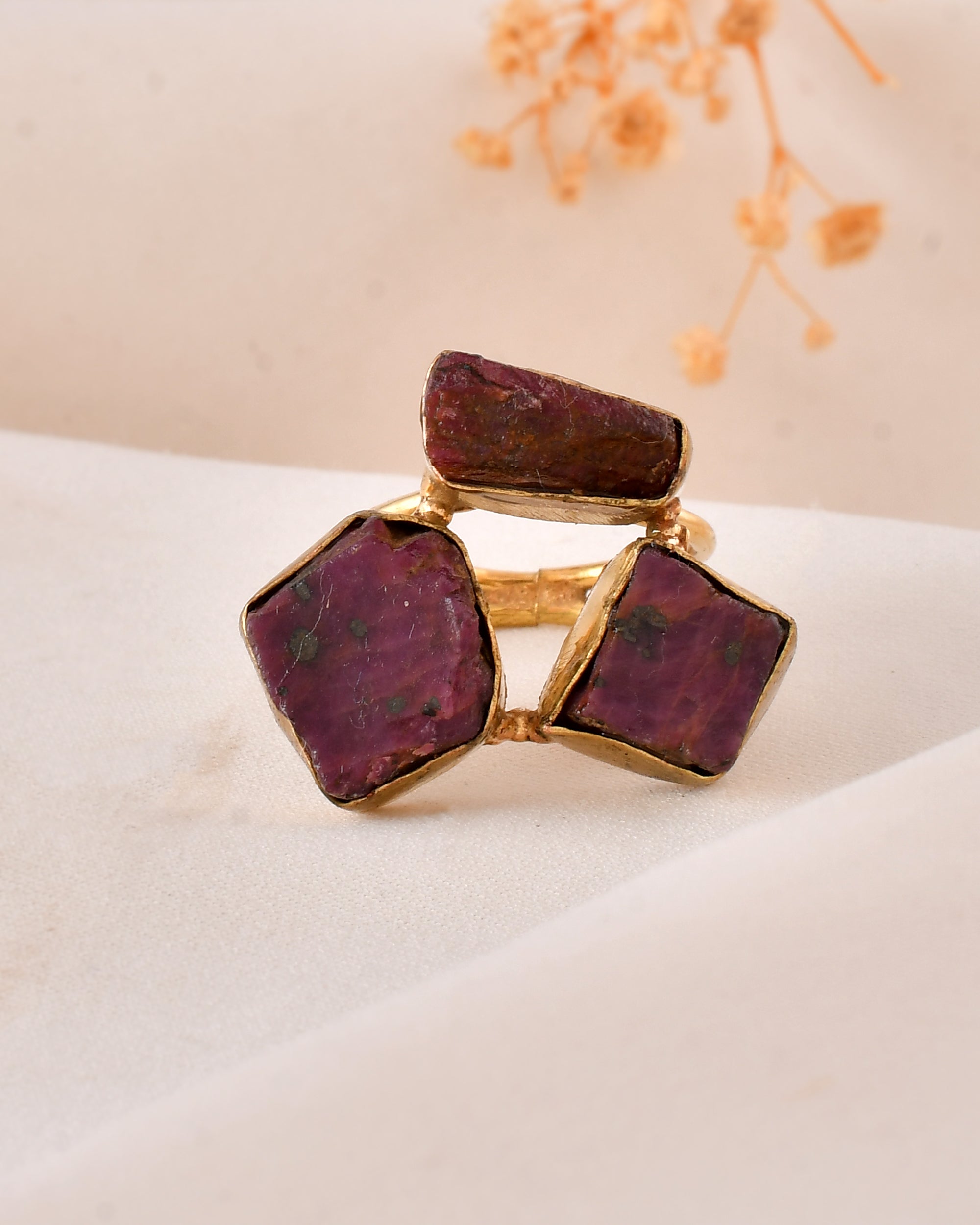 Majestic Ruby Dandiya Statement Ring