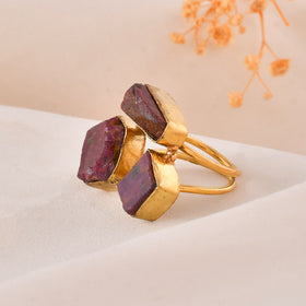 Majestic Ruby Dandiya Statement Ring