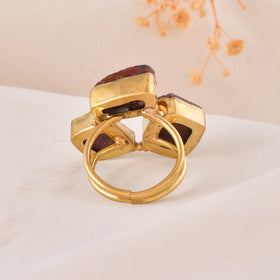 Majestic Ruby Dandiya Statement Ring