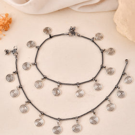 Swirl Elegance Dandiya Anklet Set