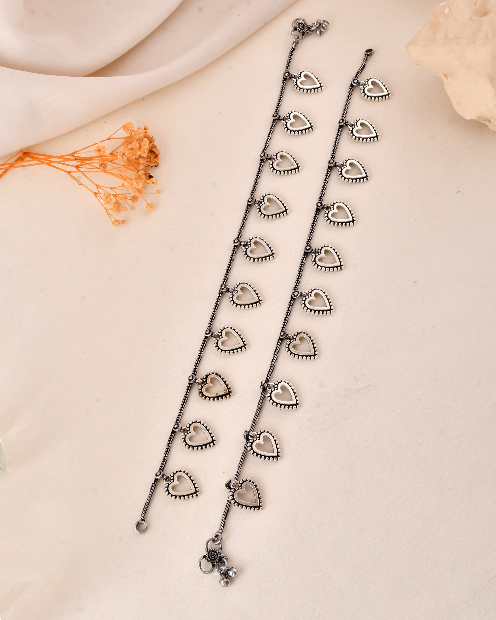 Dilbar Heart Dandiya Anklet Set