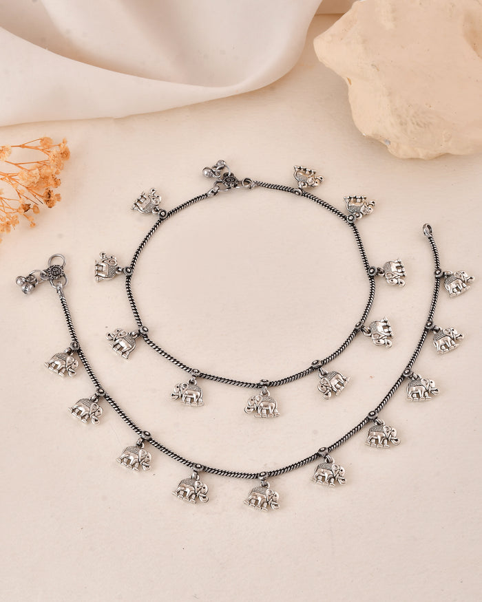 Elephant Dandiya Anklet Set