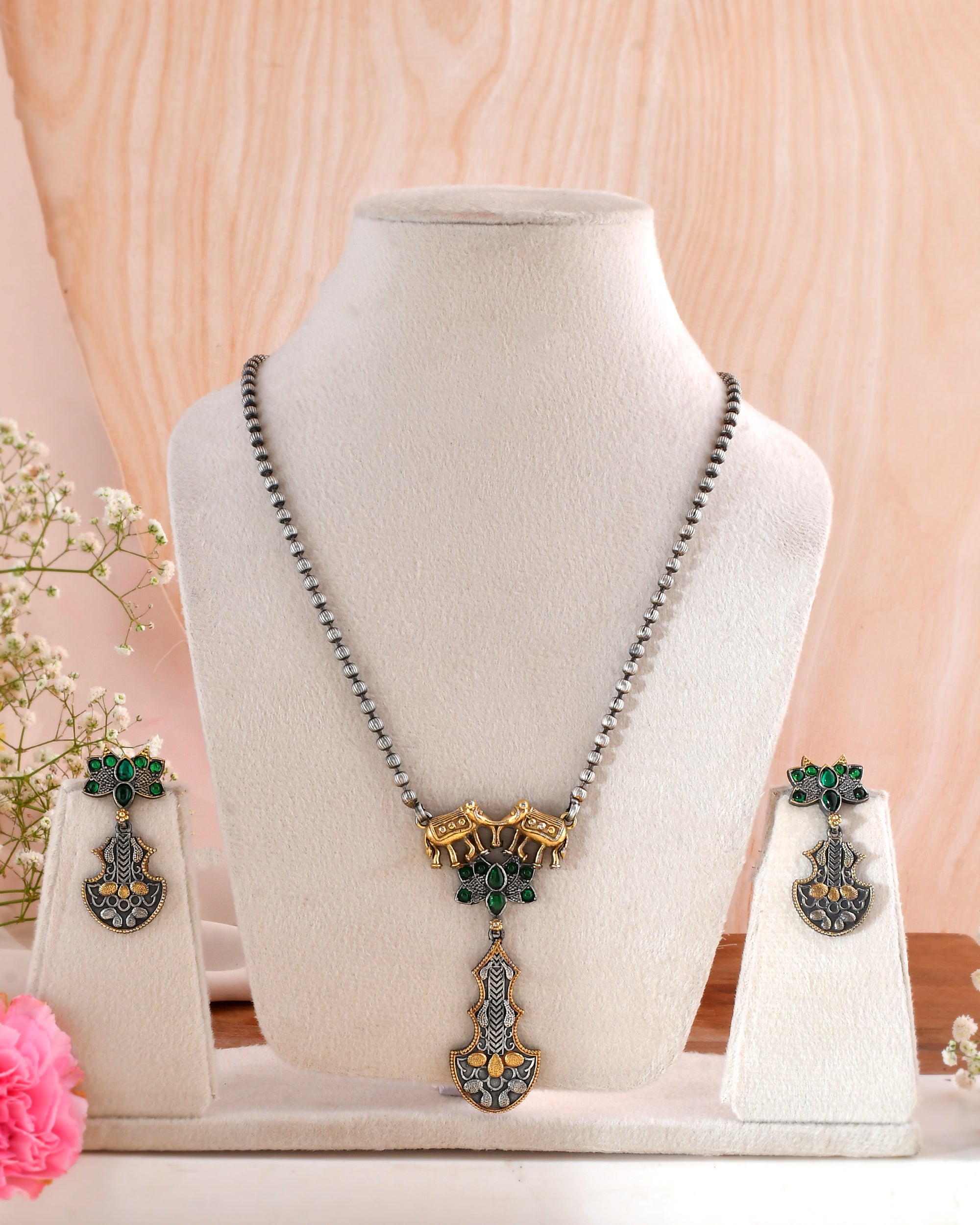 Sacred Cow Dandiya Necklace Set