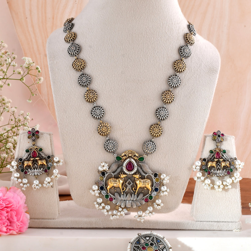 Kamdhenu Dandiya Necklace Set