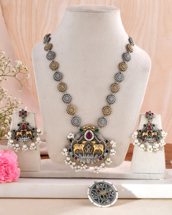 Kamdhenu Dandiya Necklace Set