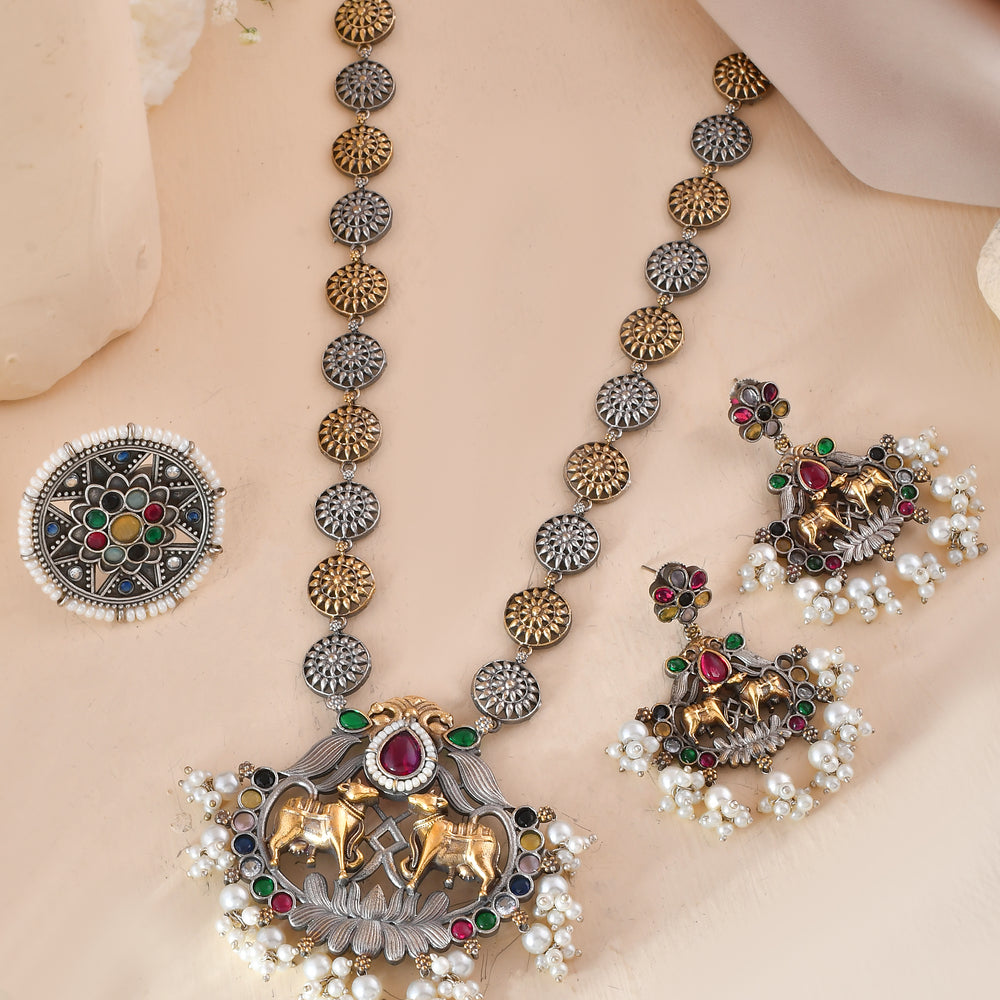 Kamdhenu Dandiya Necklace Set