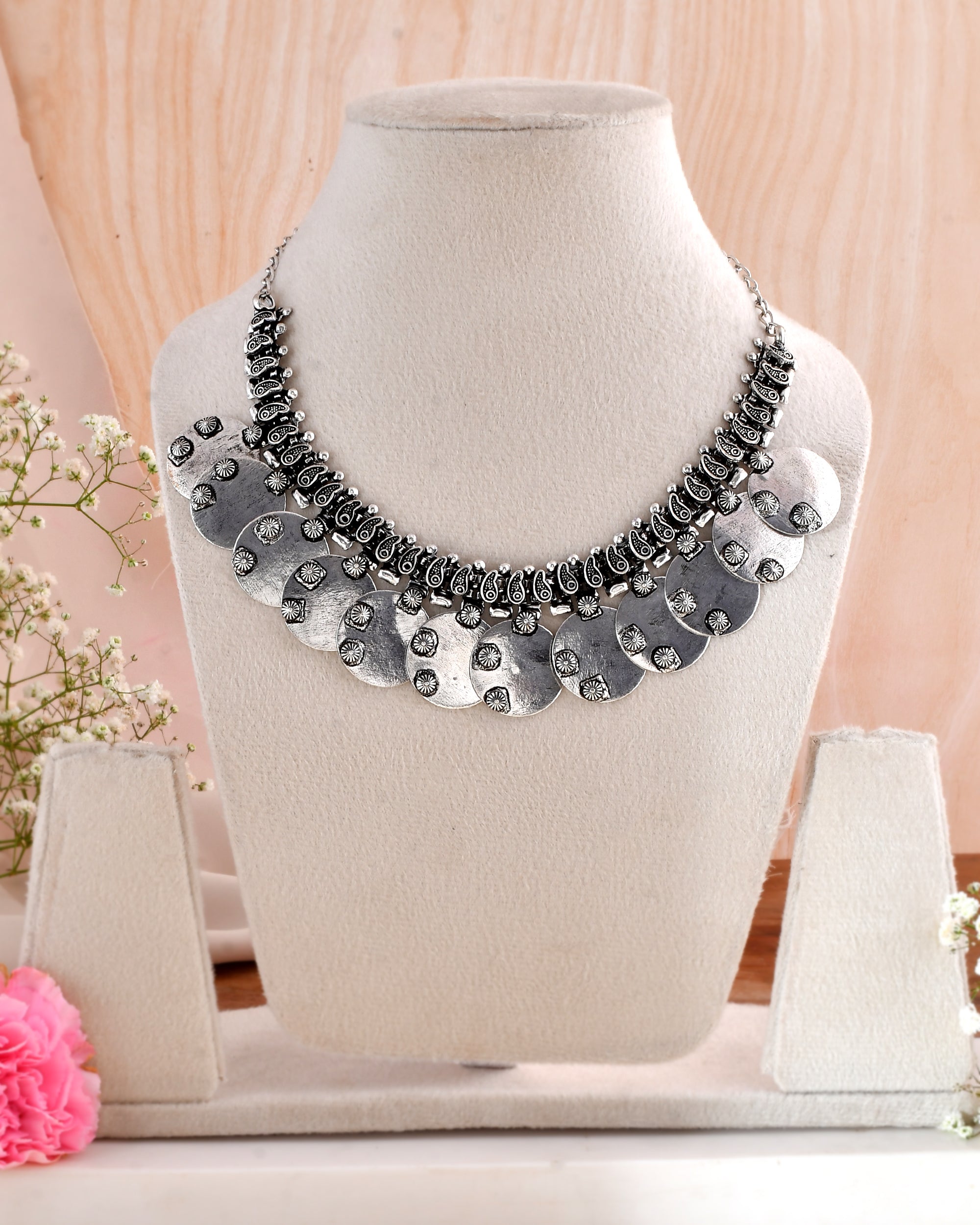 Nupura Coin Cascade Dandiya Necklace