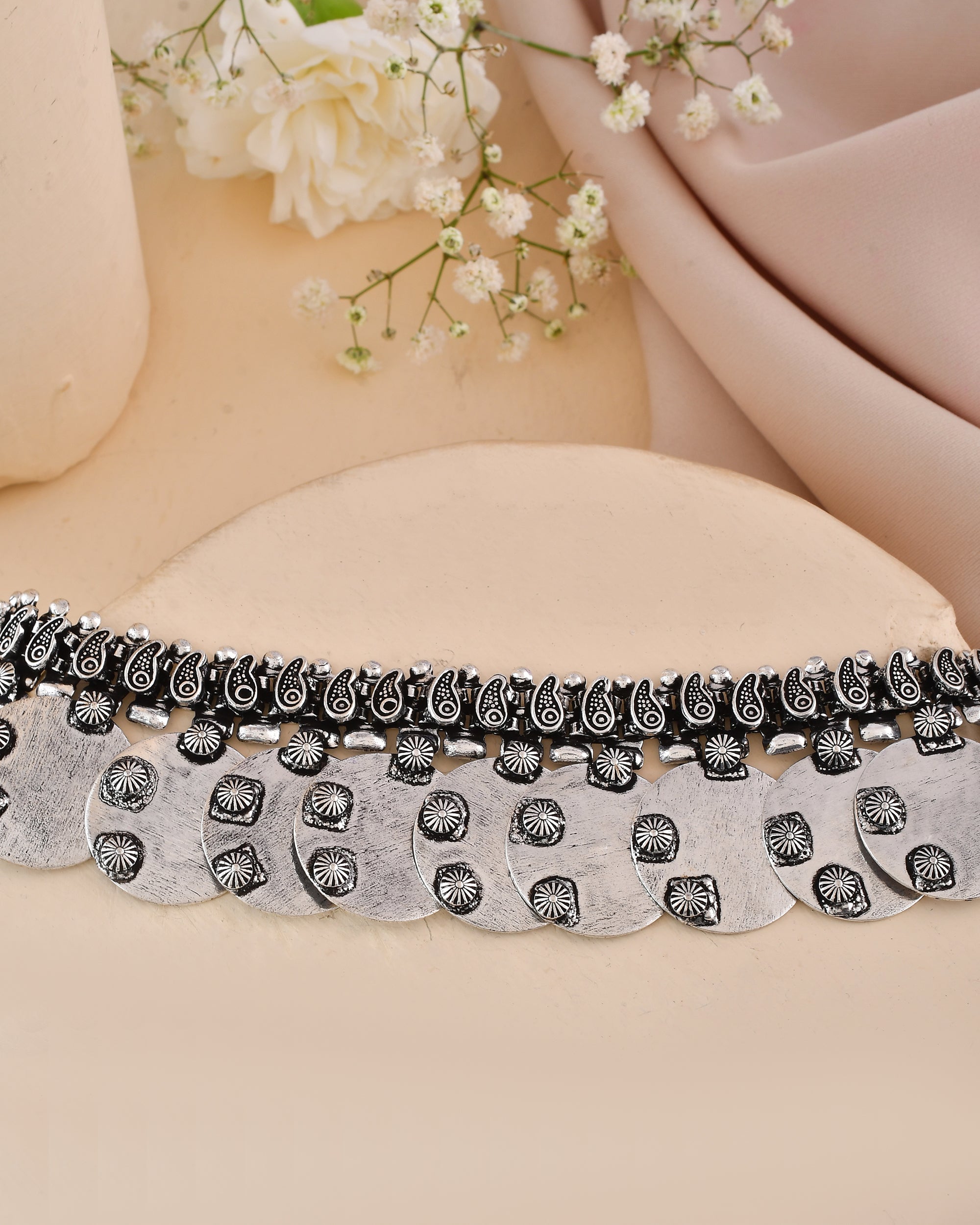 Nupura Coin Cascade Dandiya Necklace