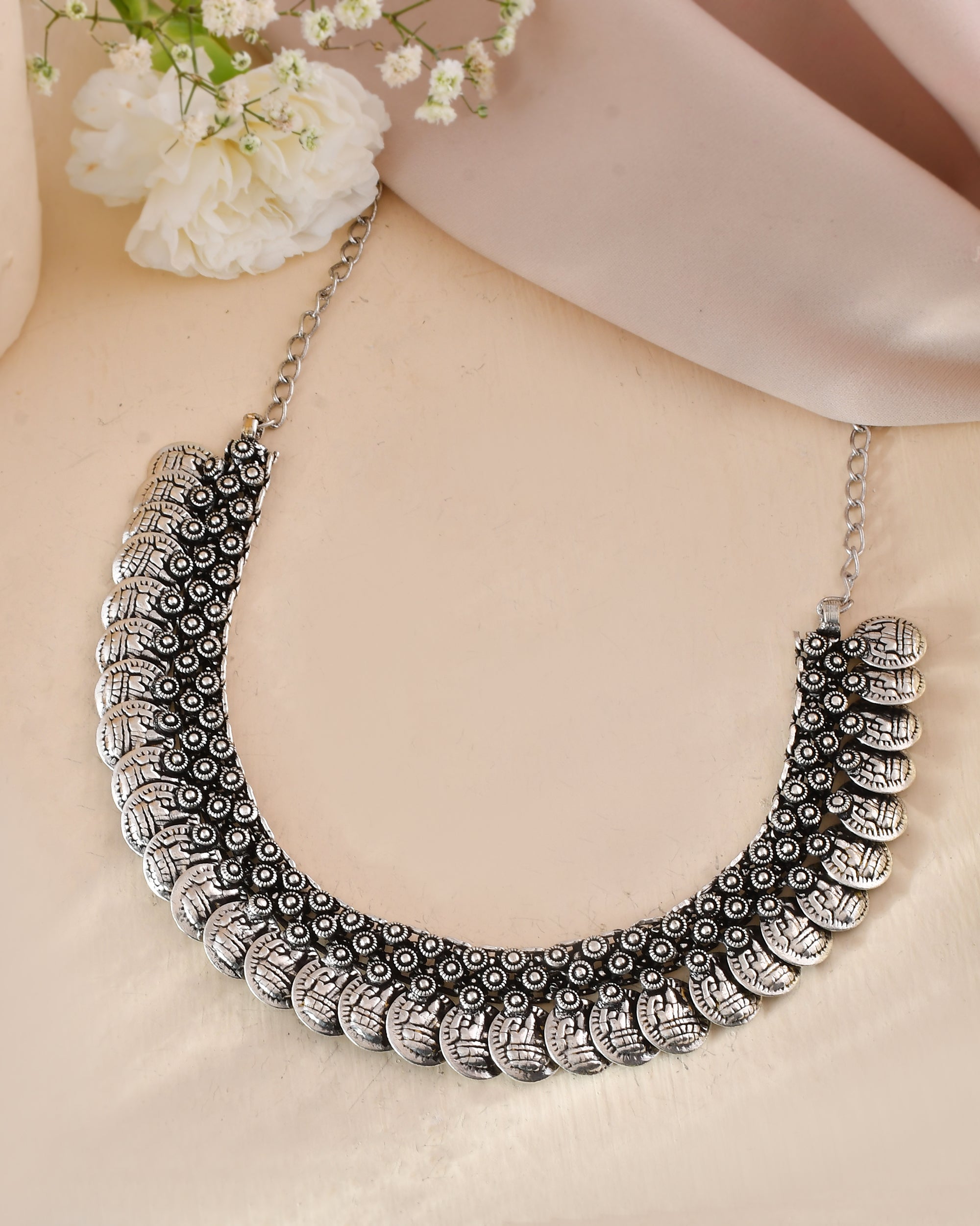 Boho Coin Charm Dandiya Necklace