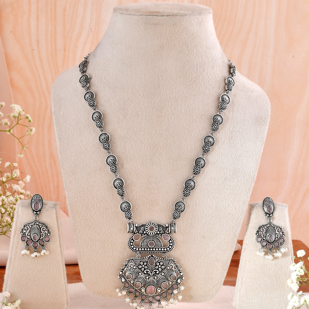 Gulabi Dandiya Necklace Set
