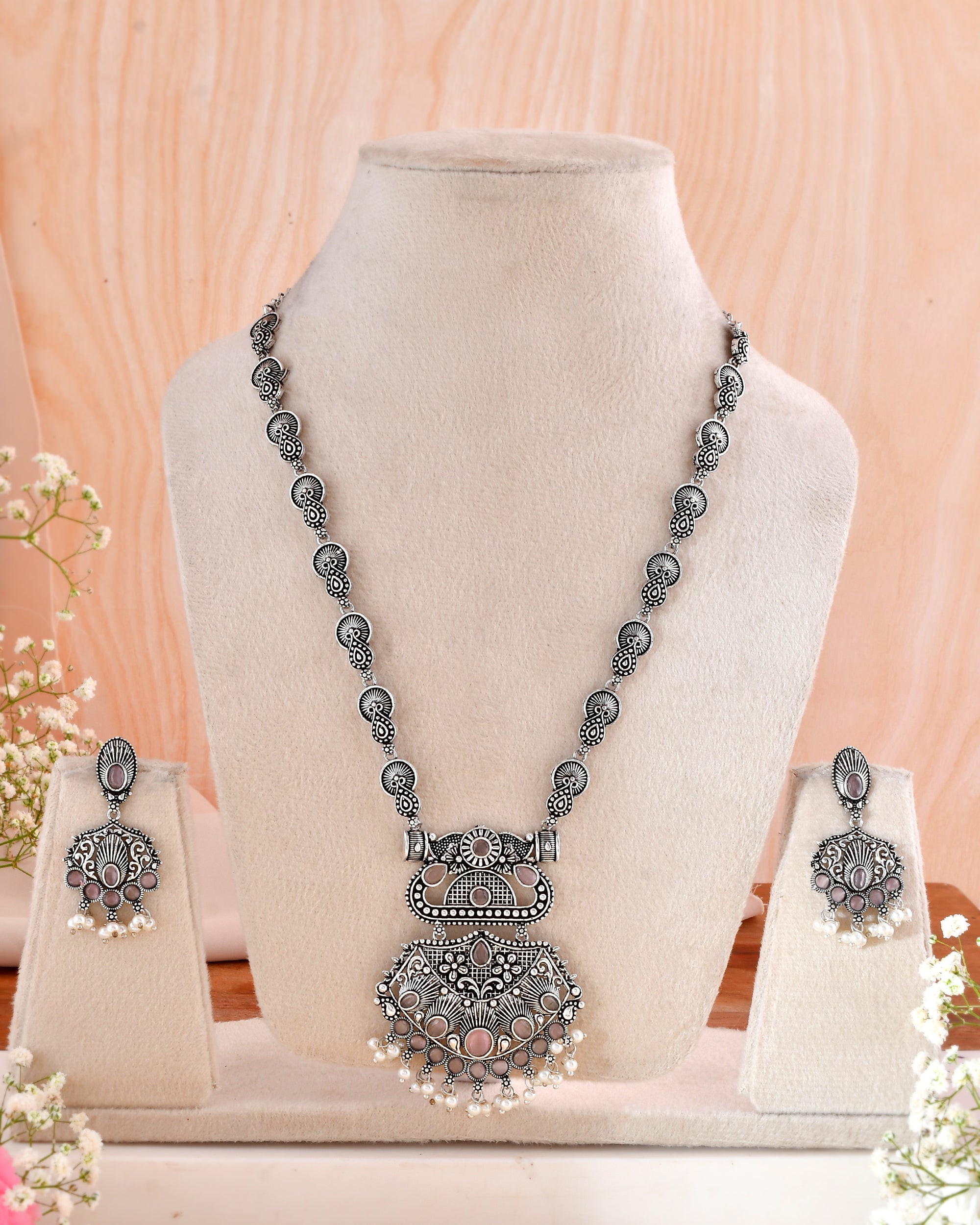 Gulabi Shringar Dandiya Necklace Set