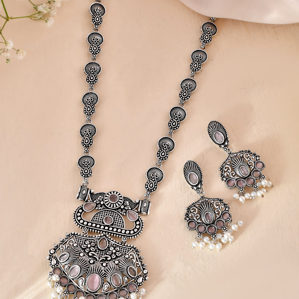 Gulabi Dandiya Necklace Set