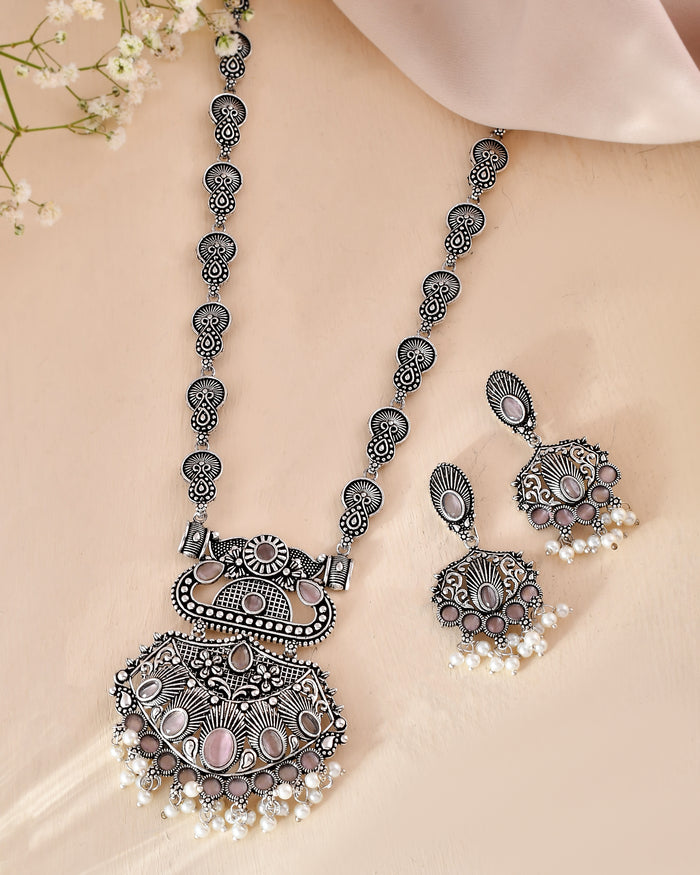 Gulabi Dandiya Necklace Set