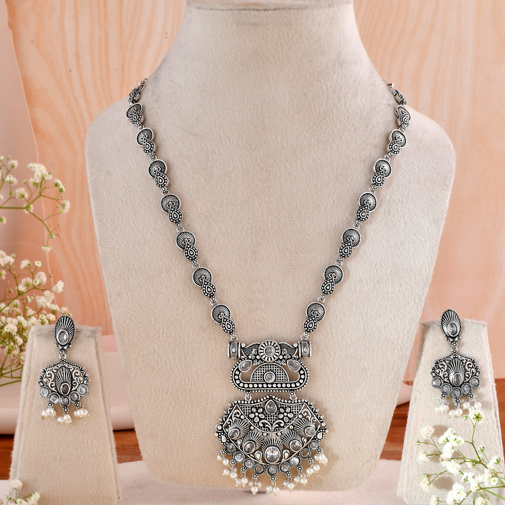 Shubhra Pearlwork Dandiya Necklace Set