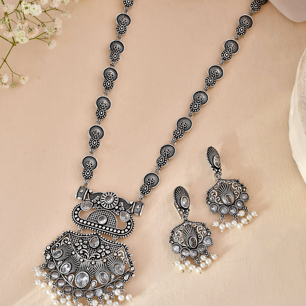 Shubhra Pearlwork Dandiya Necklace Set