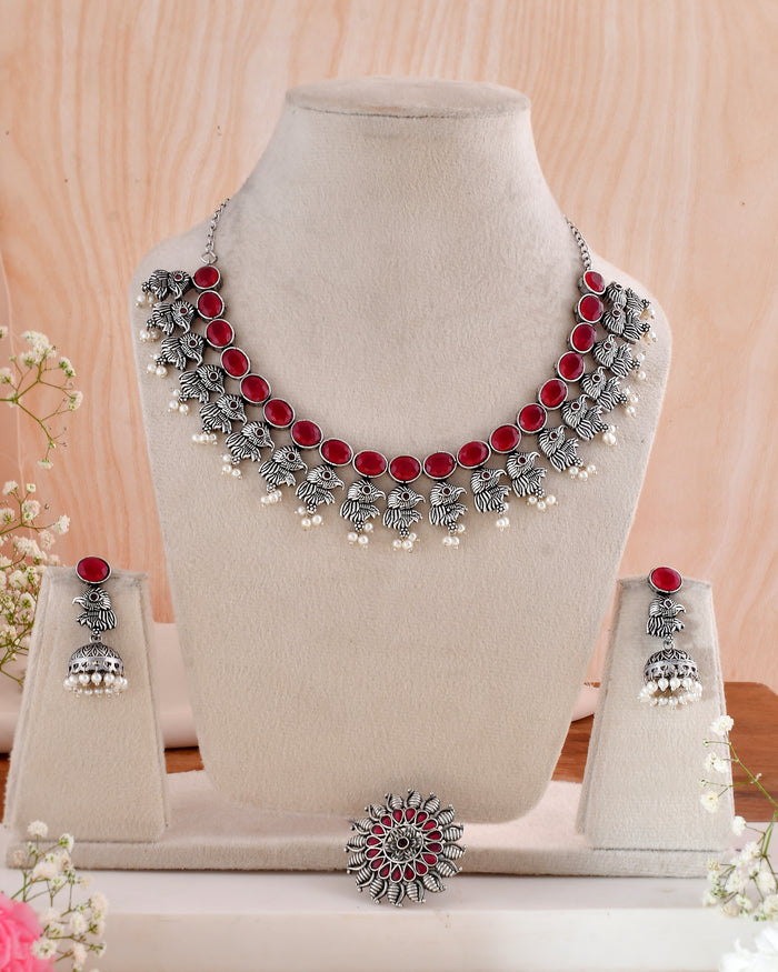 Lalima Blossom Dandiya Necklace Set