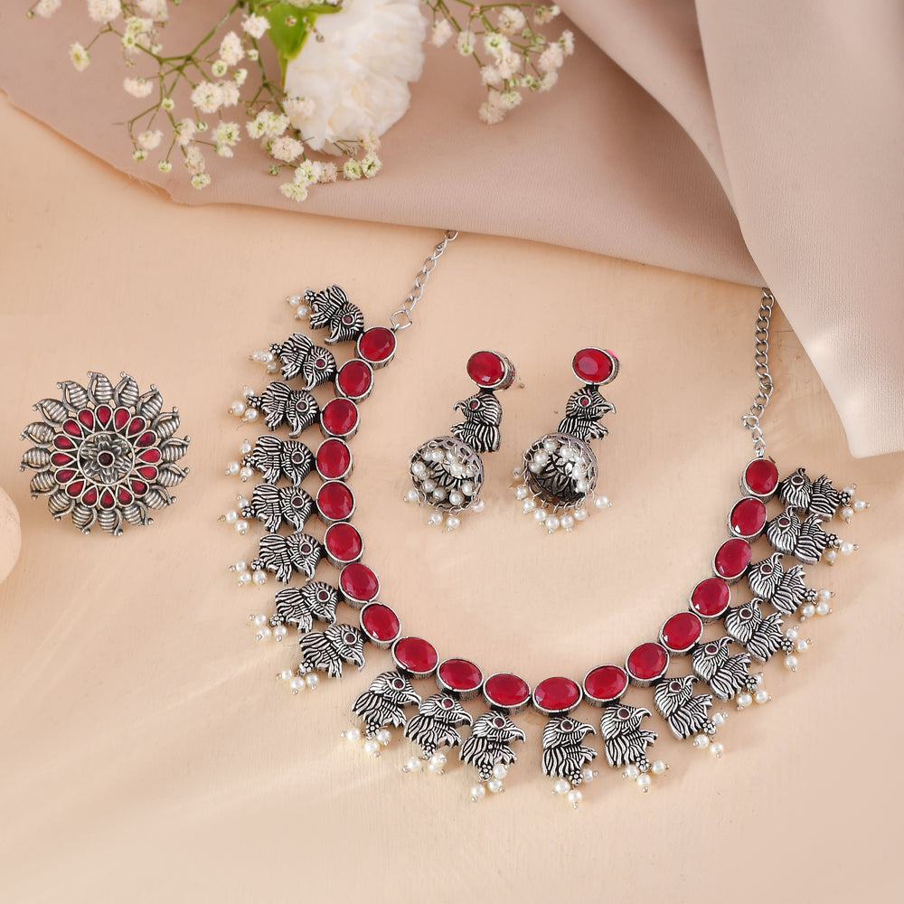 Lalima Blossom Dandiya Necklace Set