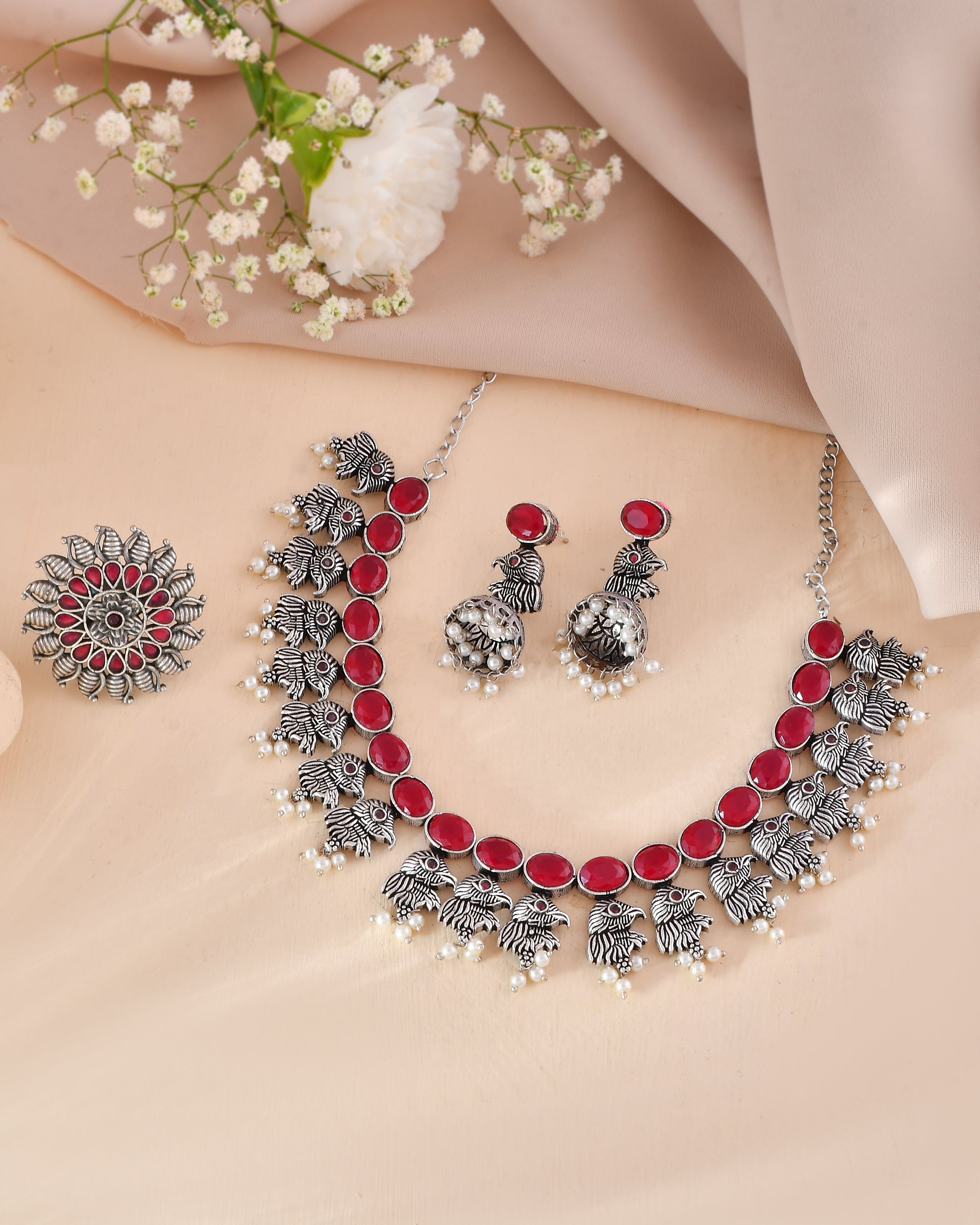 Lalima Blossom Dandiya Necklace Set