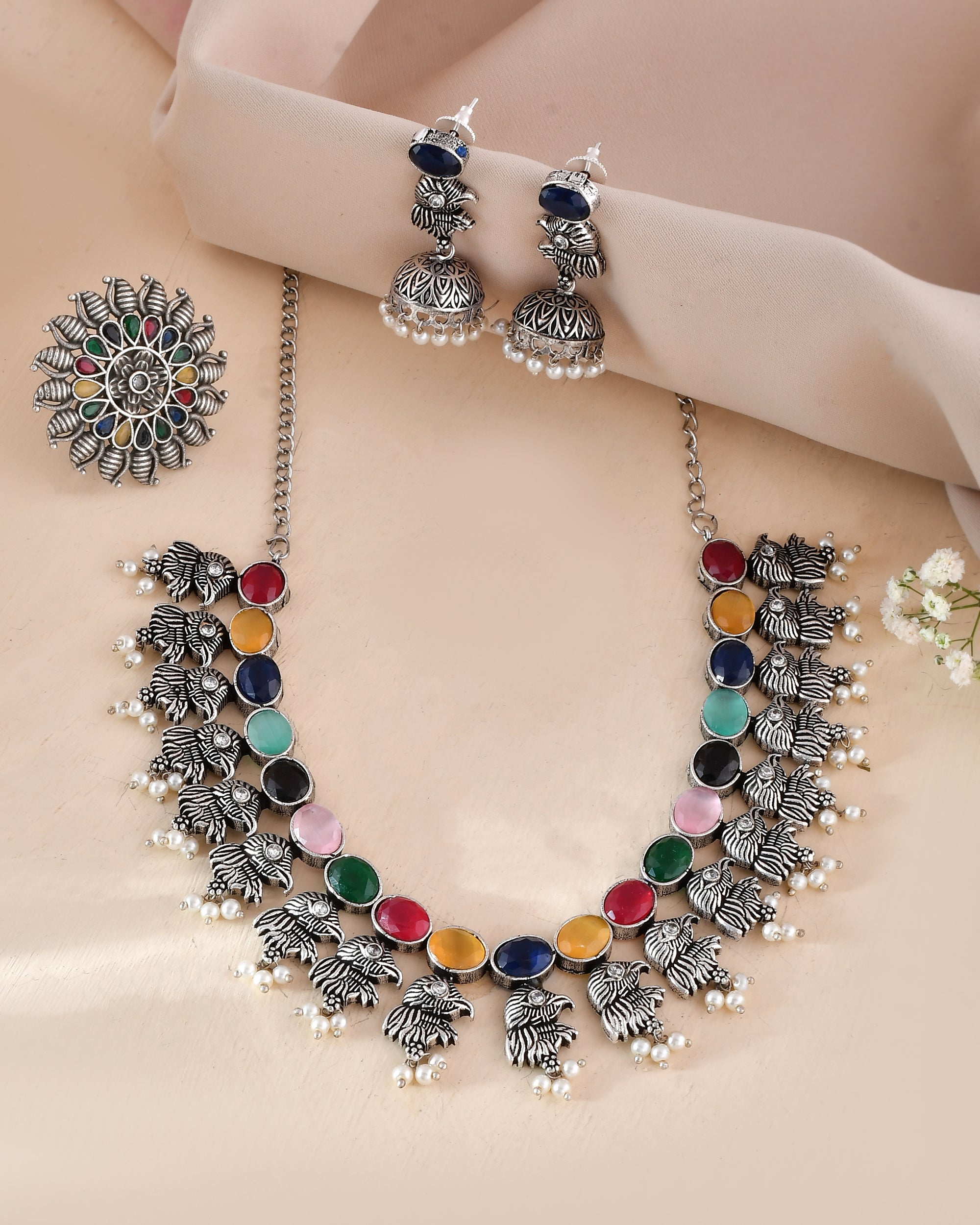 Navrangi Saaj Dandiya Necklace Set