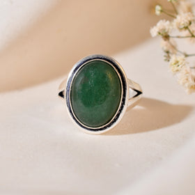 NATURAL GREEN JADE  RING 100% Natural Gemstone