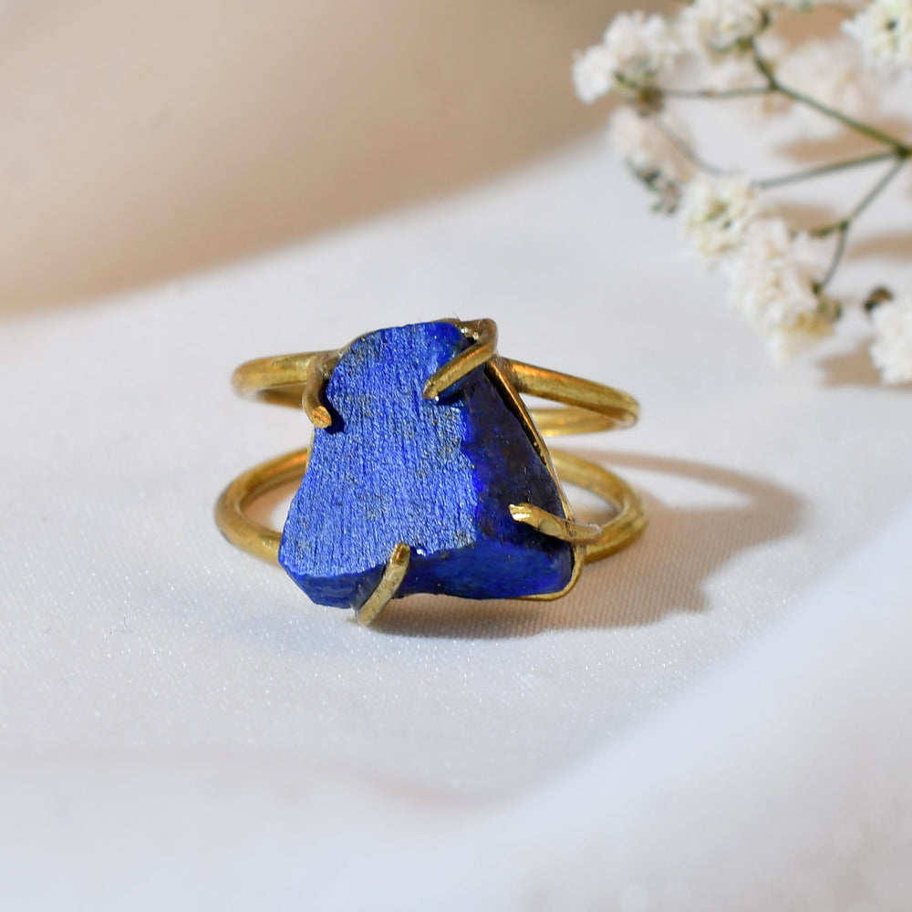 “Royal Blue Natural  Lapis Lazuli  Ring” 100% Natural Gemstone