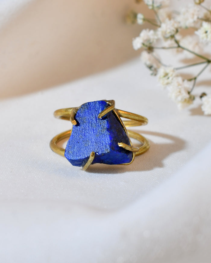 “Royal Blue Natural  Lapis Lazuli  Ring” 100% Natural Gemstone