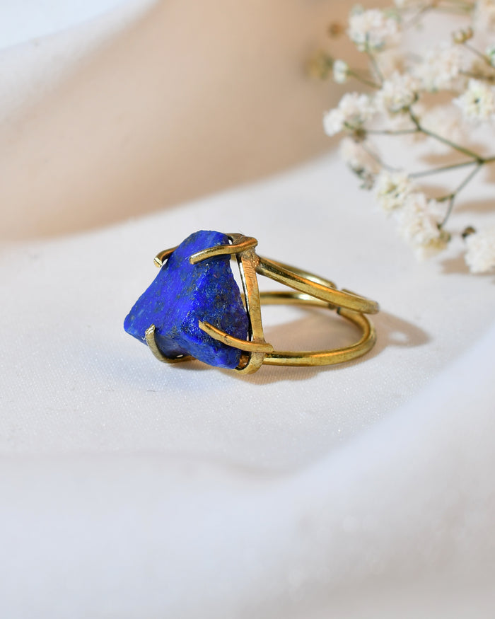 “Royal Blue Natural  Lapis Lazuli  Ring” 100% Natural Gemstone