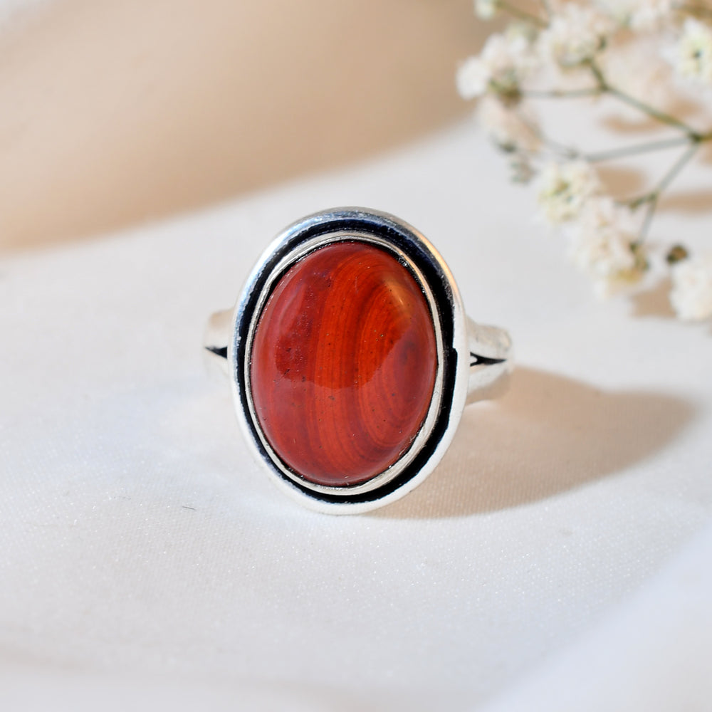 NATURAL RED JASPER RING 100% Natural Gemstone