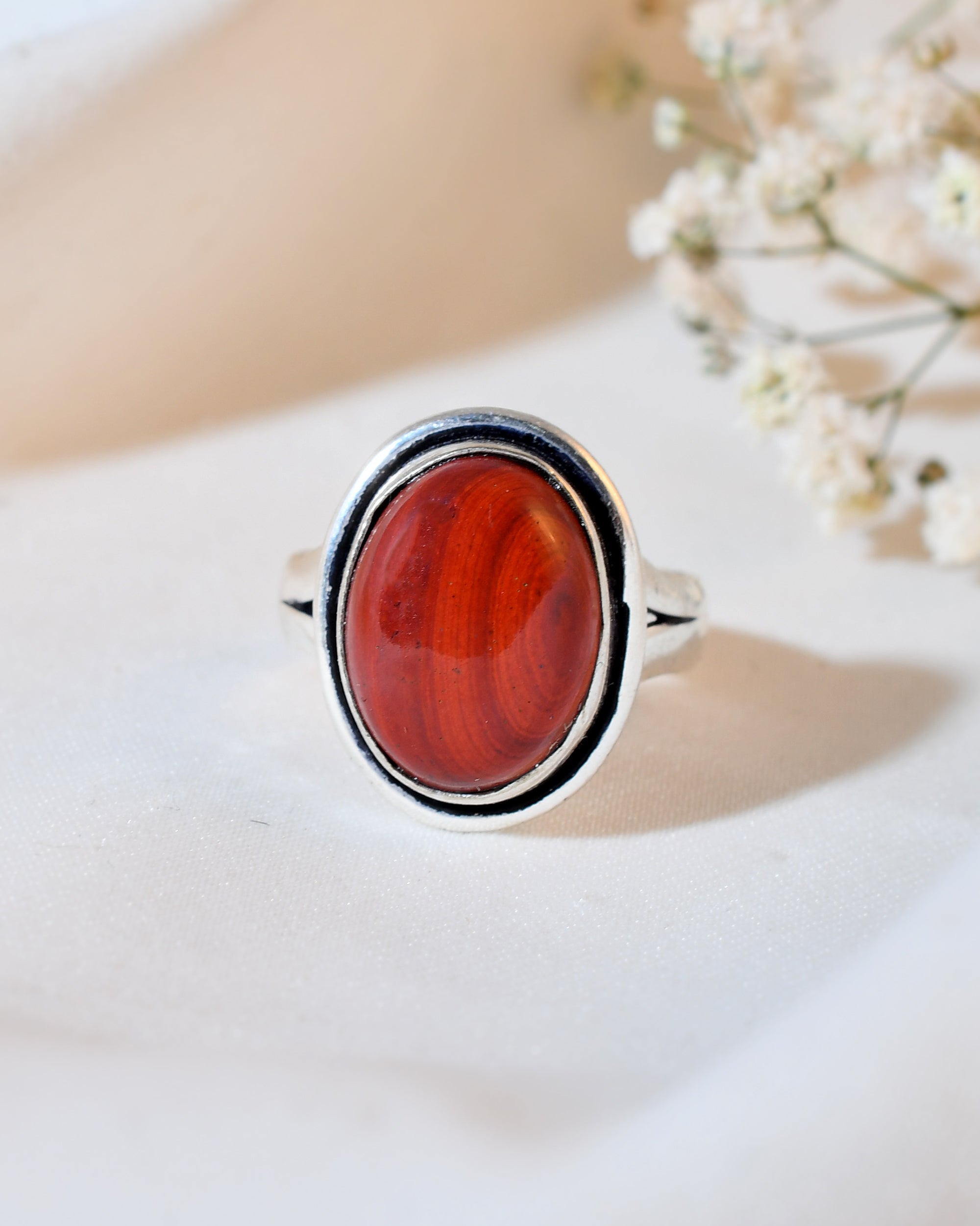 NATURAL RED JASPER RING 100% Natural Gemstone
