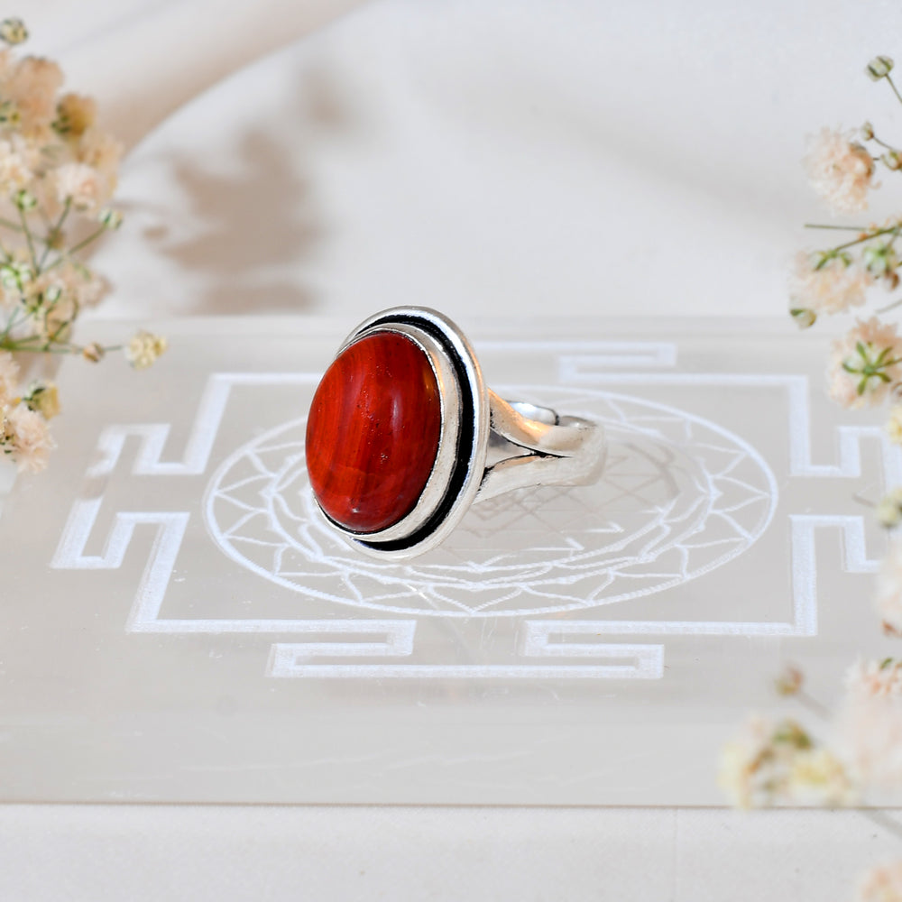 NATURAL RED JASPER RING 100% Natural Gemstone