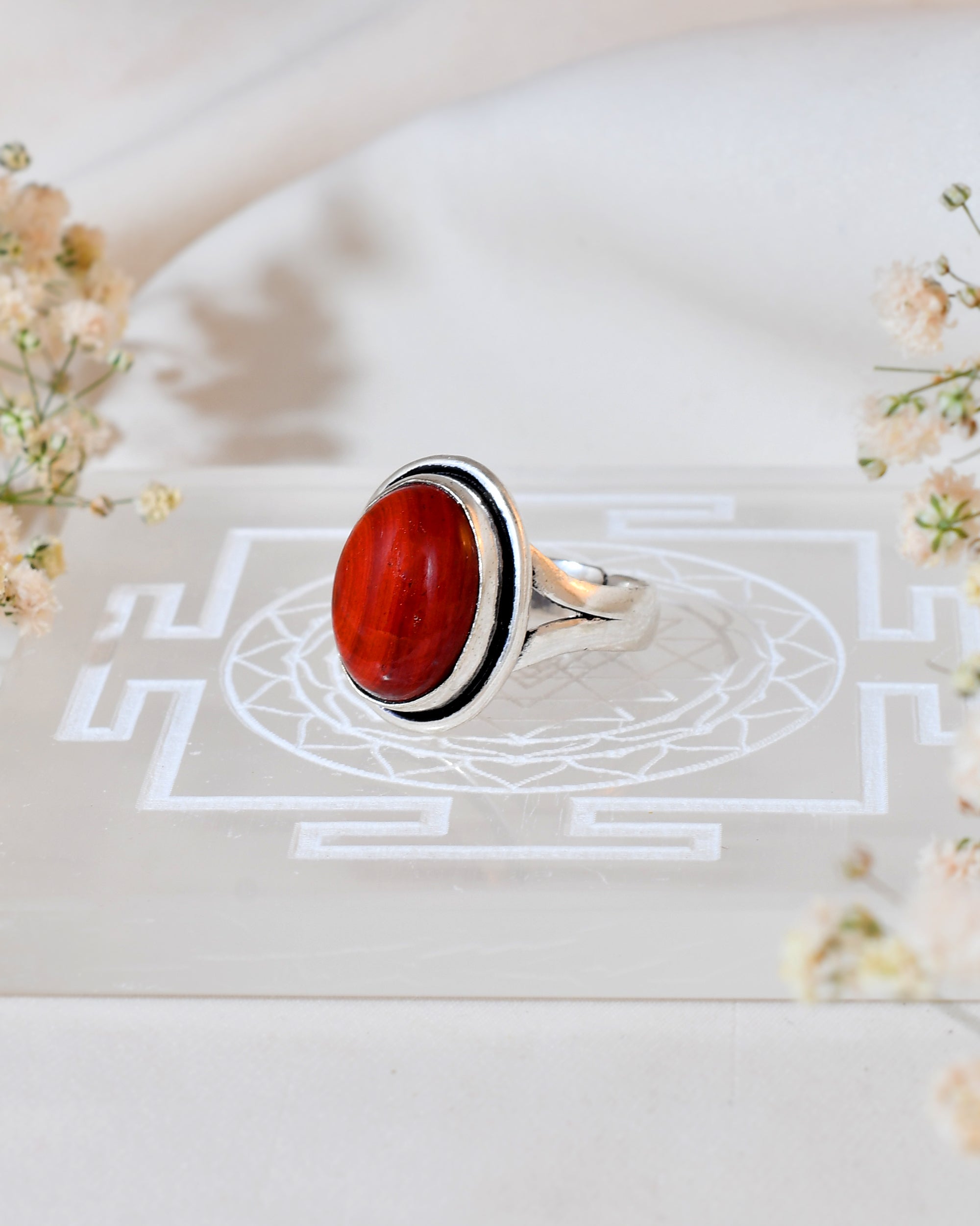 NATURAL RED JASPER RING 100% Natural Gemstone