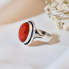NATURAL RED JASPER RING 100% Natural Gemstone