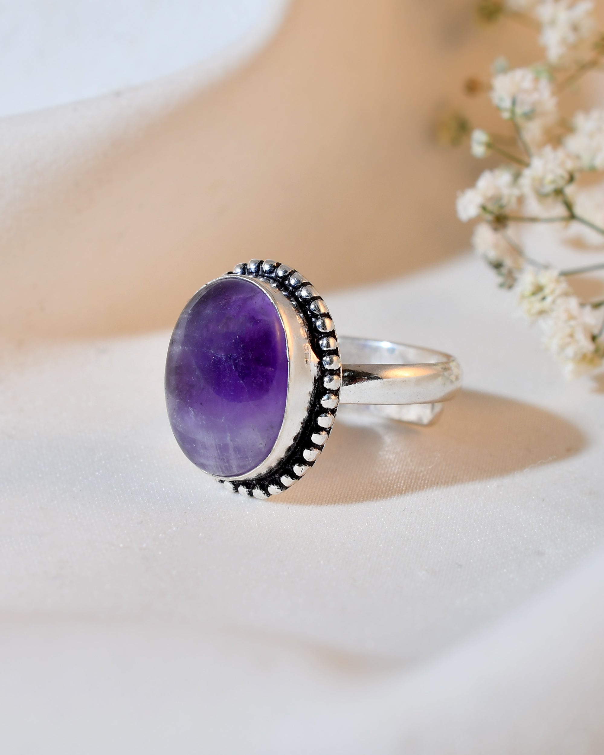 NATURAL AMETHYST RING 100% Natural Gemstone