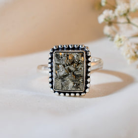 NATURAL PYRITE RAW RING 100% Natural Gemstone