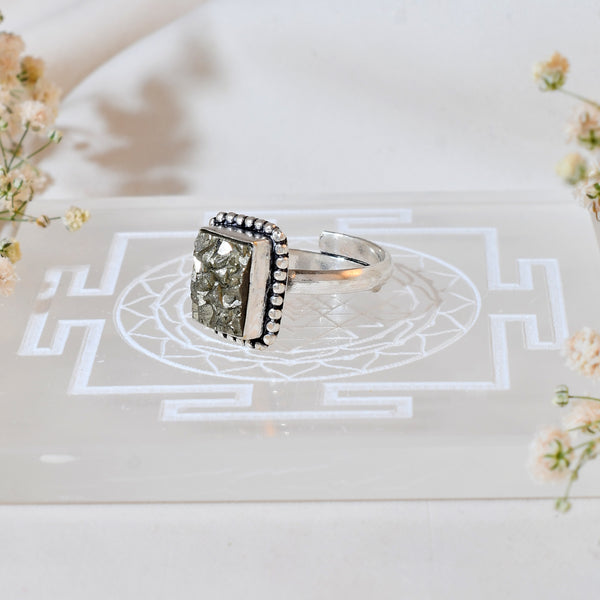 NATURAL PYRITE RAW RING 100% Natural Gemstone
