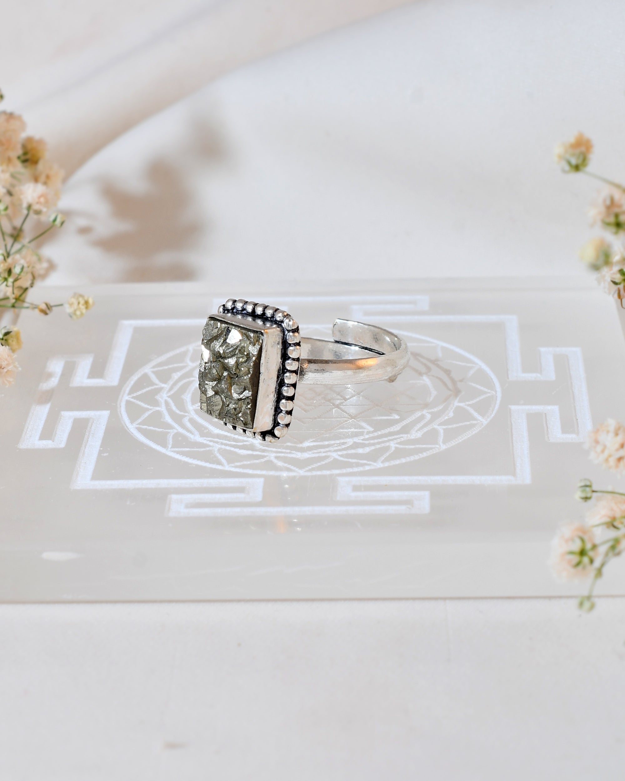 NATURAL PYRITE RAW RING 100% Natural Gemstone