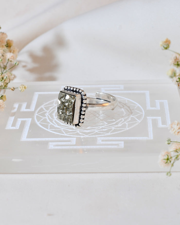 NATURAL PYRITE RAW RING 100% Natural Gemstone