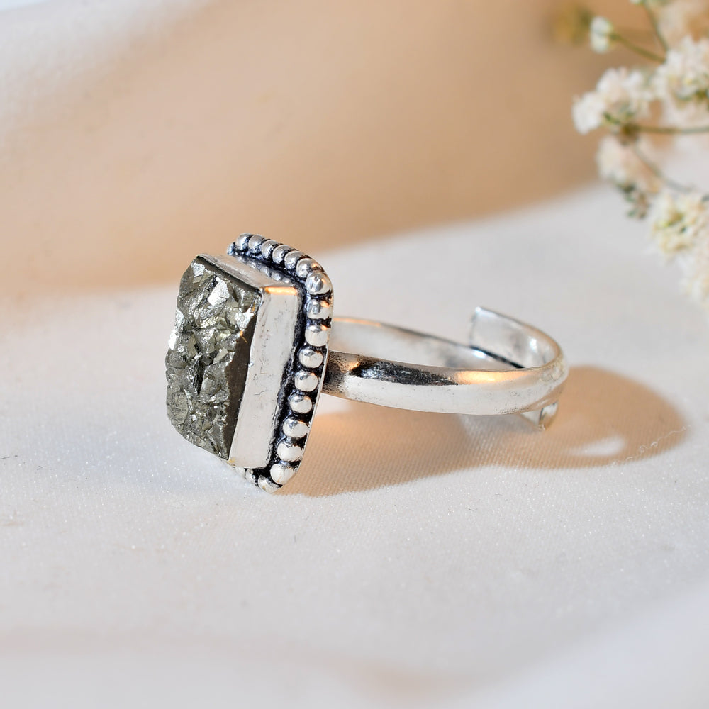 NATURAL PYRITE RAW RING 100% Natural Gemstone