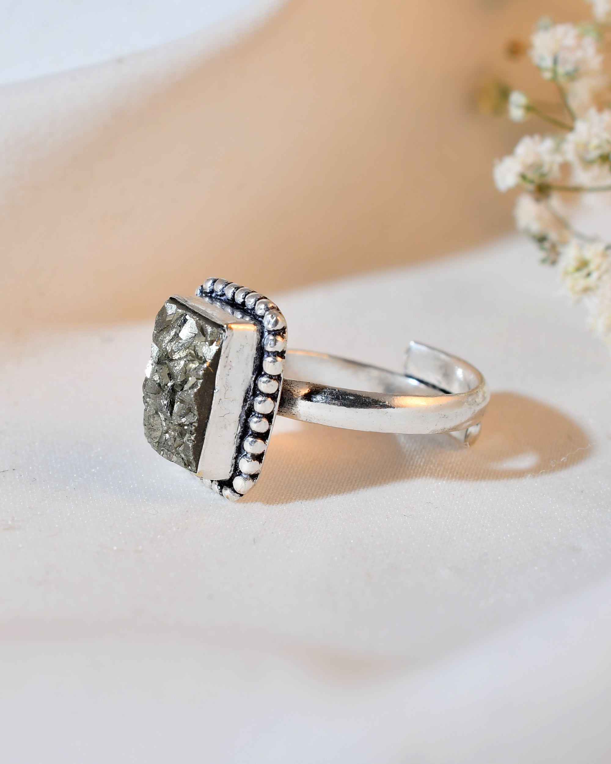 NATURAL PYRITE RAW RING 100% Natural Gemstone