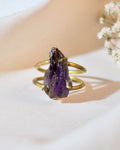 NATURAL AMETHYST RAW RING 100% Natural Gemstone