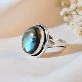NATURAL  Labradorite RING 100% Natural Gemstone