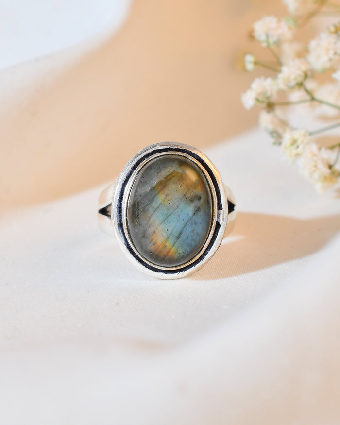 NATURAL  Labradorite RING 100% Natural Gemstone