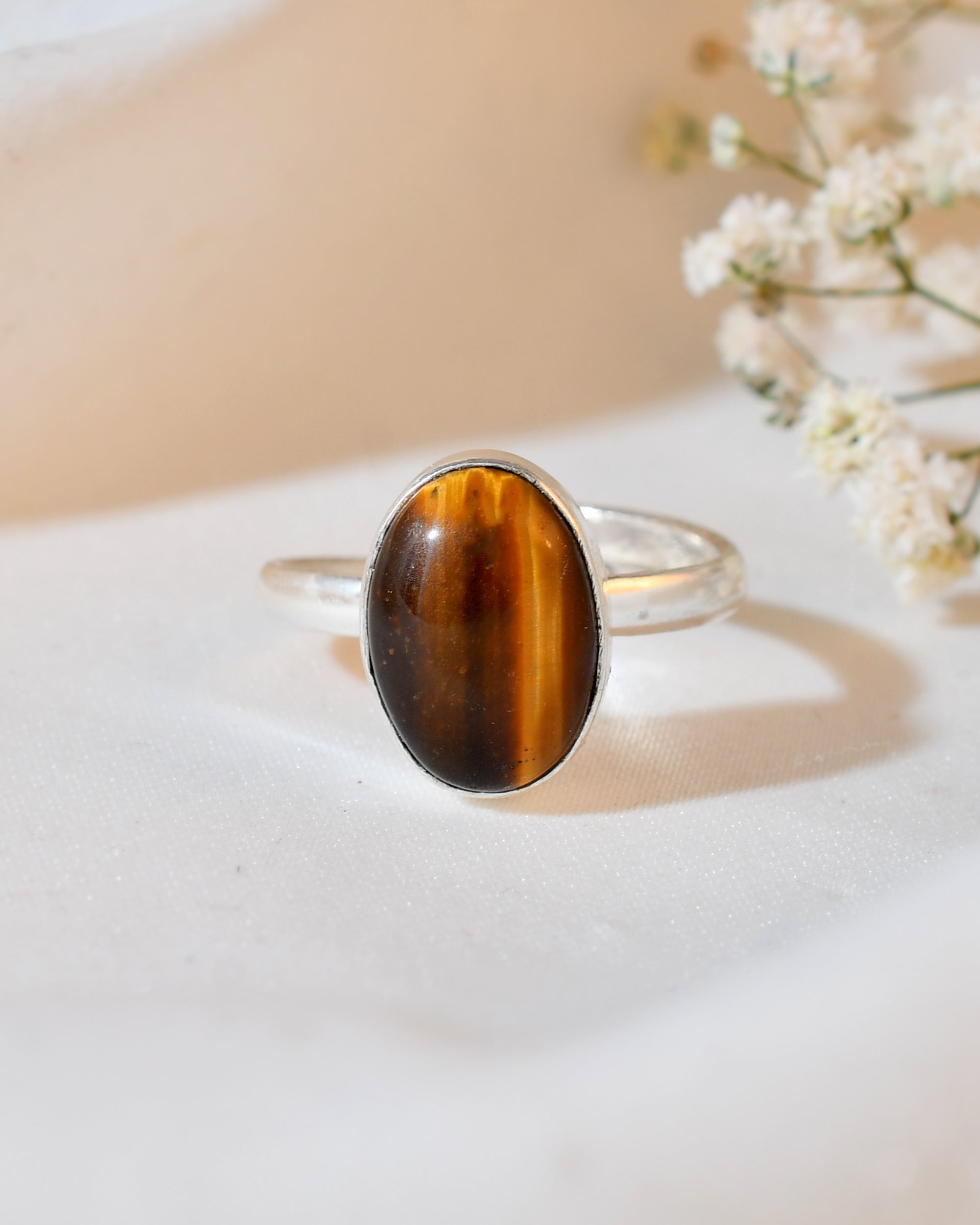 NATURAL TIGER EYE  RING 100% Natural Gemstone