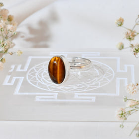 NATURAL TIGER EYE  RING 100% Natural Gemstone