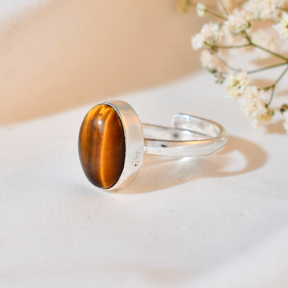 NATURAL TIGER EYE  RING 100% Natural Gemstone